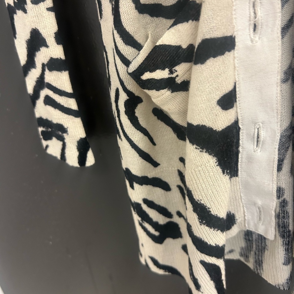 Literature Noir XS wool cashmere zebra cardigan vintage good used condition - Picture 4 of 13